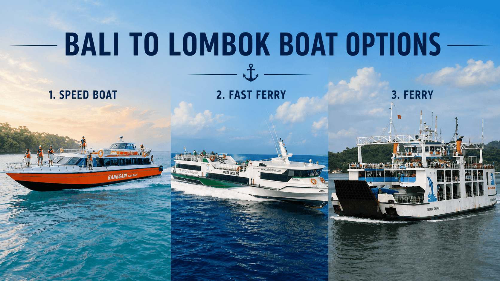 Bali to Lombok boat options
