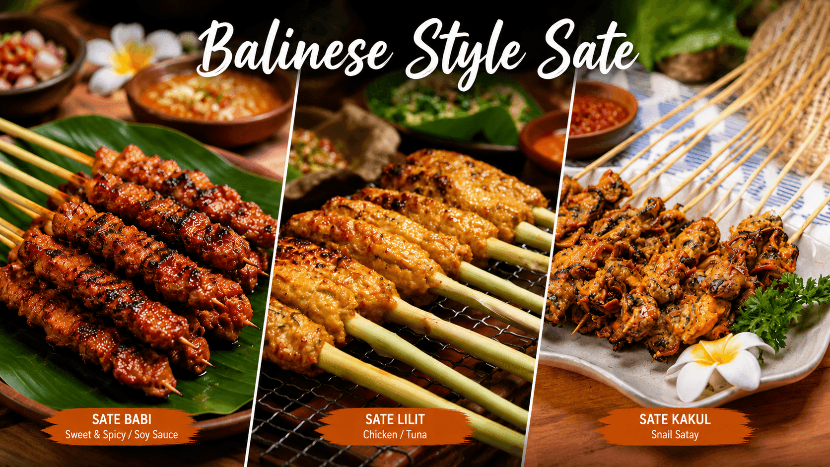 Balinese style sate