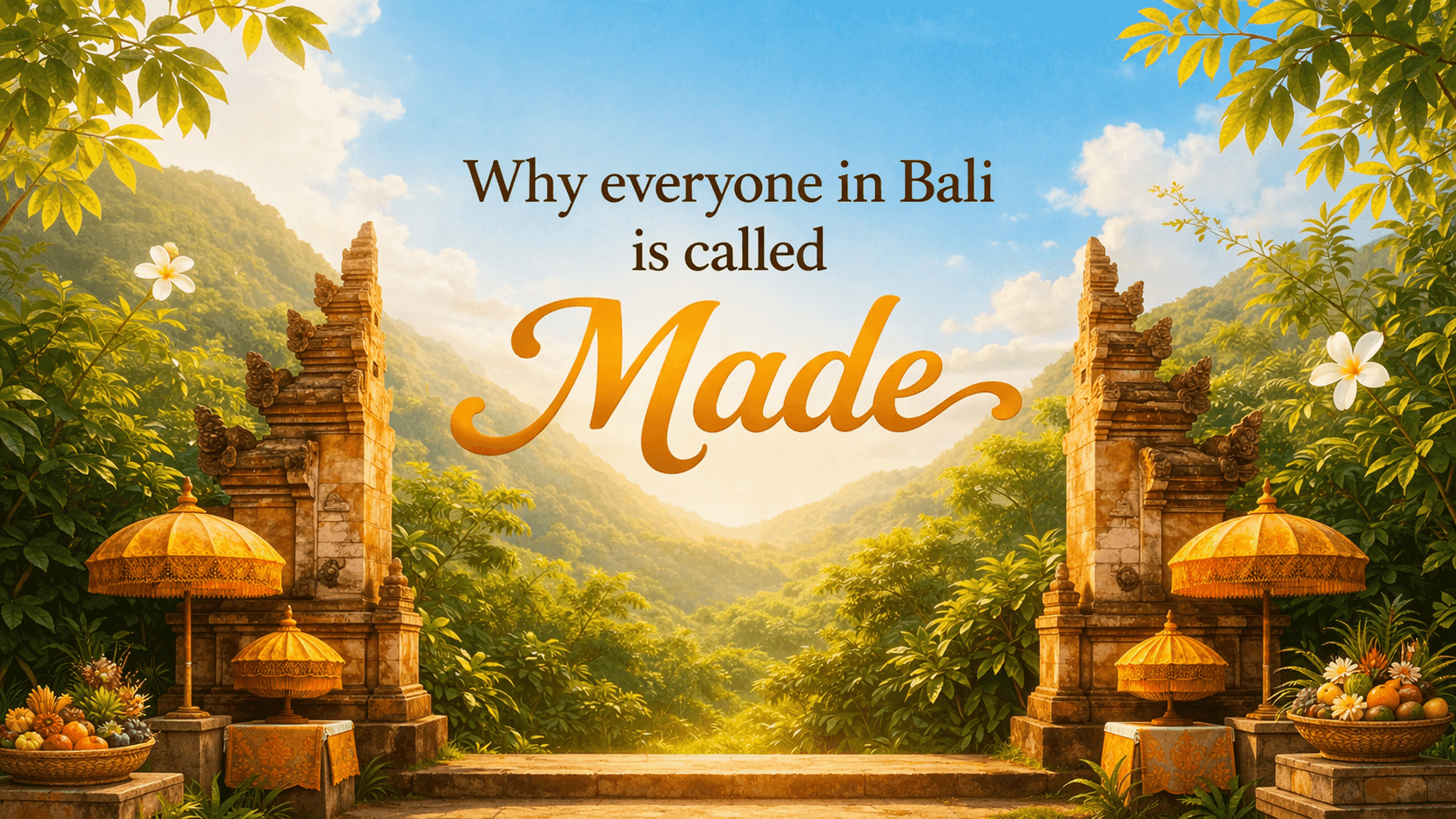 Understanding the Balinese Naming System: Why So Many People Are Called Wayan, Made, or Ketut