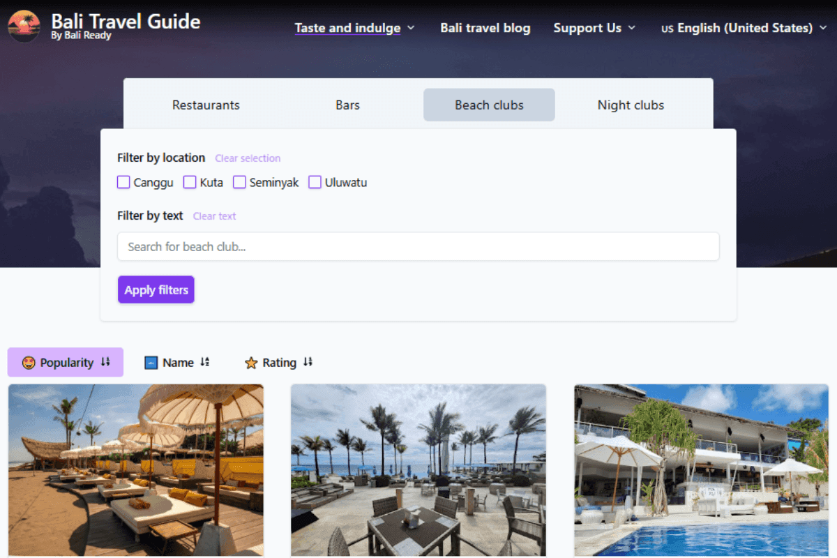 Discover Bali’s Best Beach Clubs and Night Clubs with Our Newly Expanded Directory!