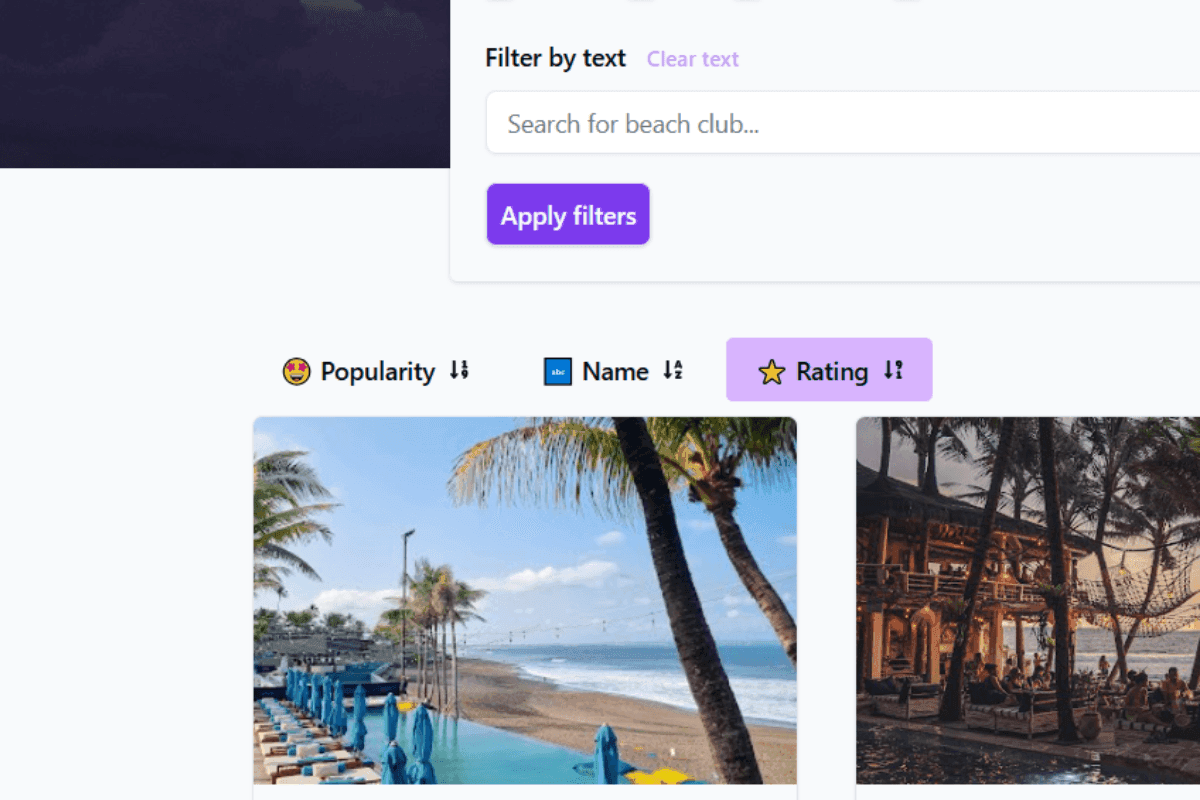 Directory Popularity and Rating Filter