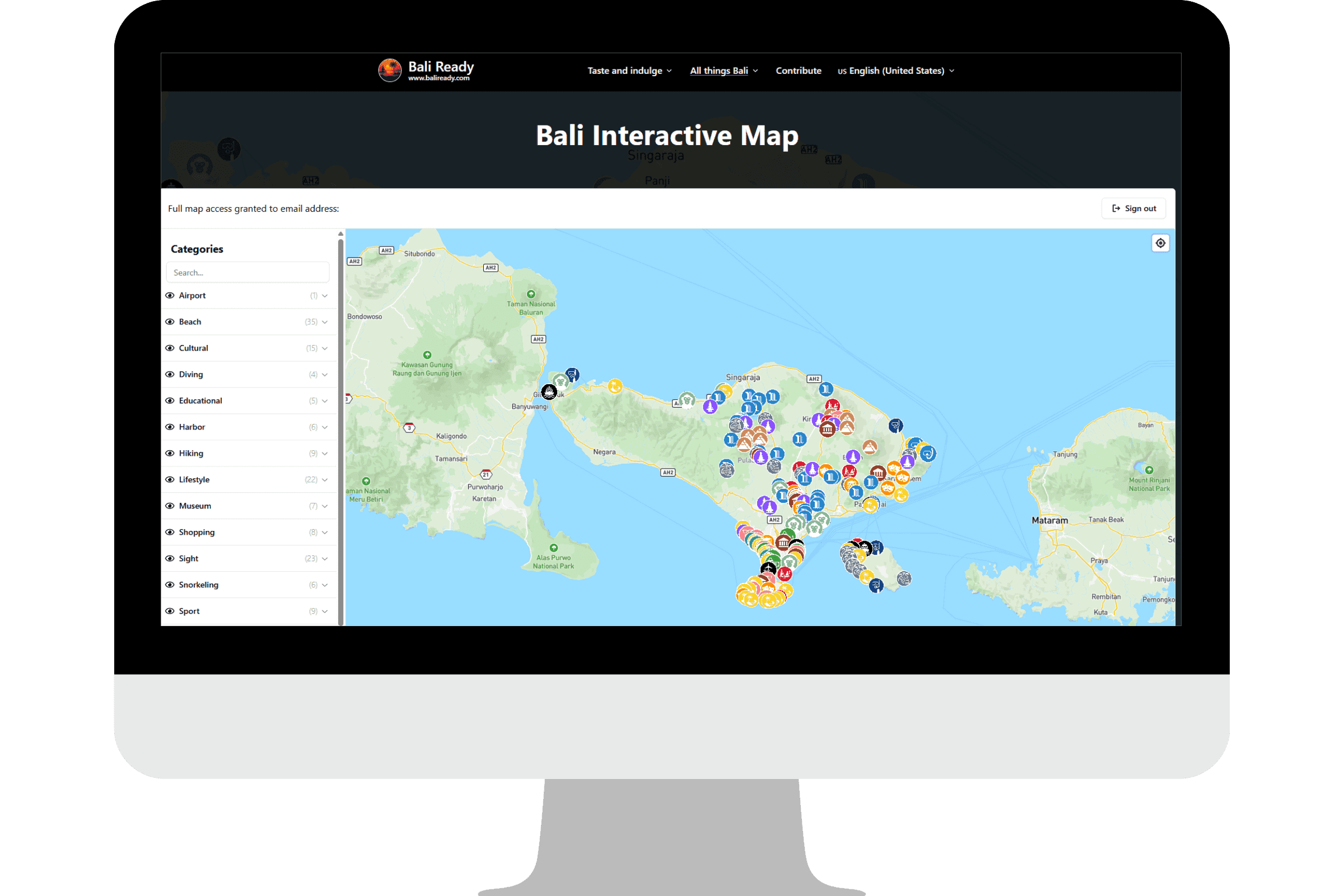 Bali Interactive Map